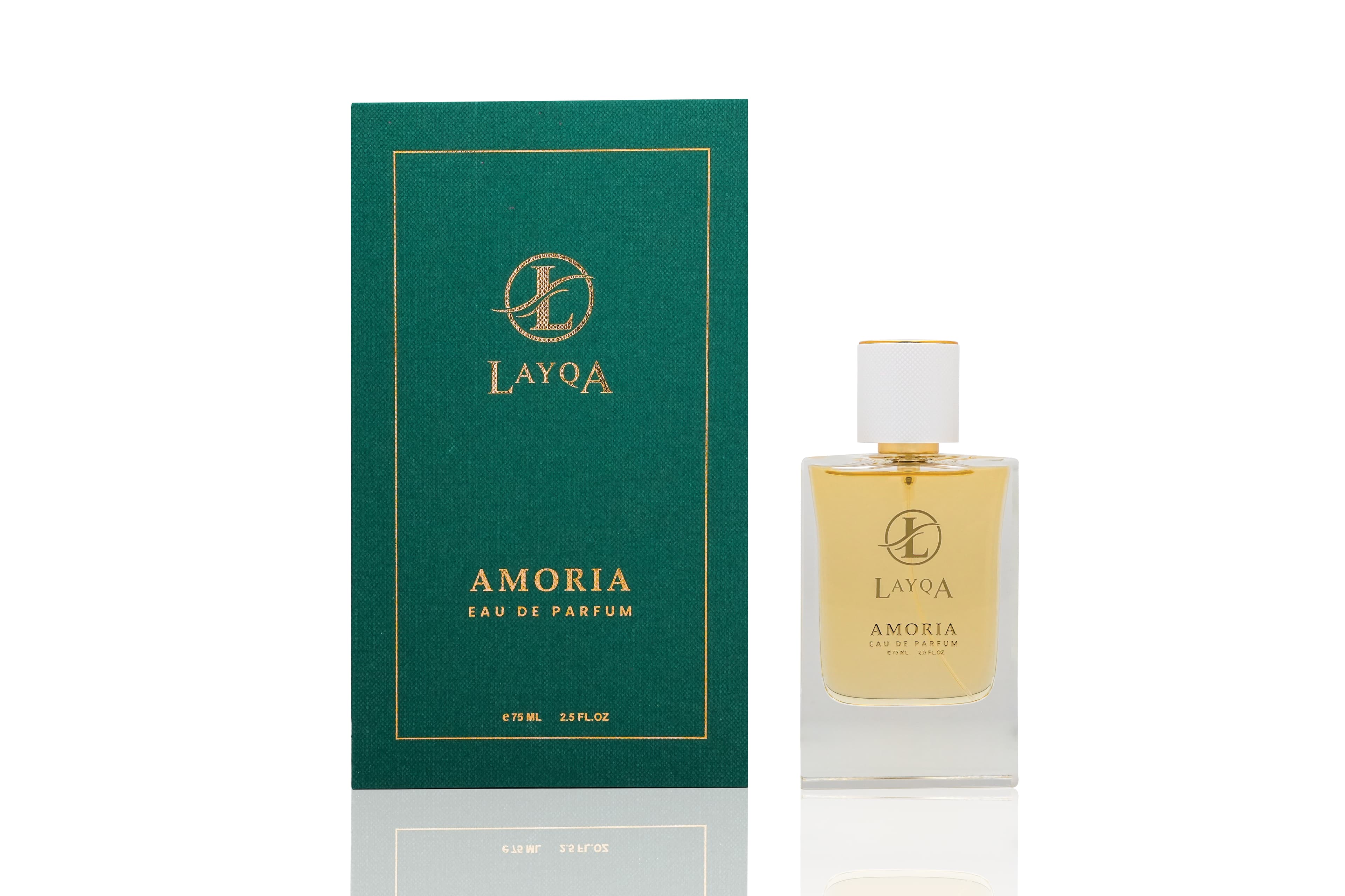 A bottle of 'Amoria' perfume.